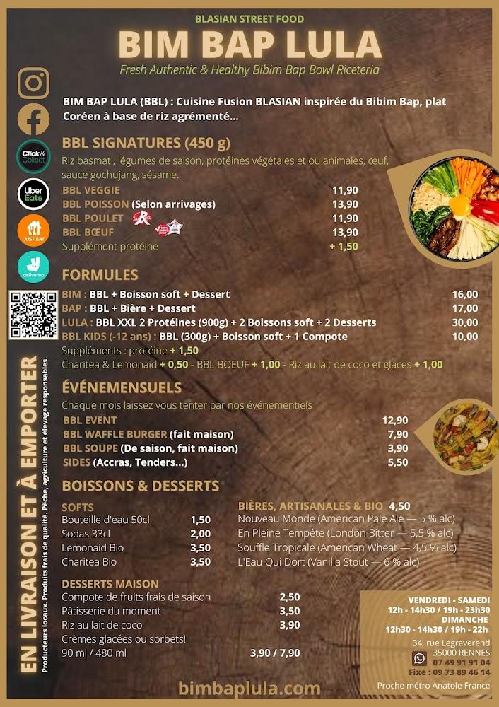 Bim Bap Lula Rennes - Menu Image 1